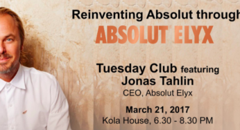 Tuesday Club featuring Jonas Tahlin, CEO, Absolut Elyx