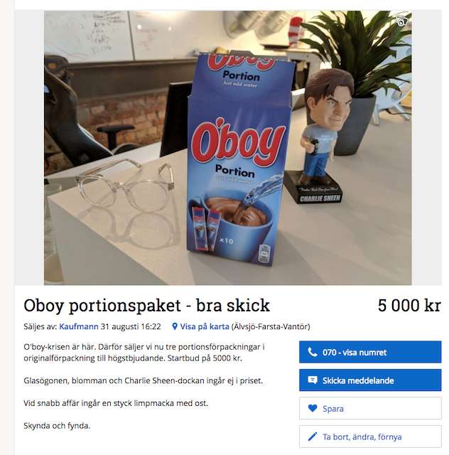 Sweden Runs Out Of Their Beloved Oboy Powder And It's Now Selling for $500  Online - Swedes in the States